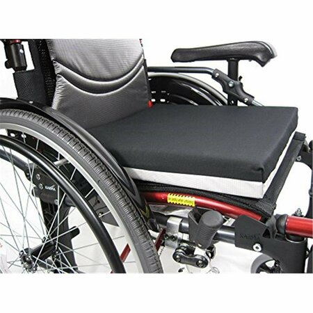 CARMAN Karman  18 in. Universal Foam Deluxe Wheelchair Seat Cushion, Black KA319699